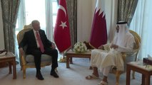Son dakika haberi | Türkiye Cumhurbaşkanı Erdoğan, Katar Emiri Şeyh Temim bin Hamed Al Sani ile baş başa görüştü