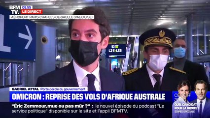 Tải video: Gabriel Attal présente les mesures drastiques pour les vols en provenance d'Afrique australe pour limiter la propagation de variant Omicron - Roissy-Charles-de-Gaulle