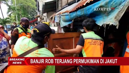 Rumah Warga di Pademangan Rusak Diterjang Derasnya Arus Banjir Rob