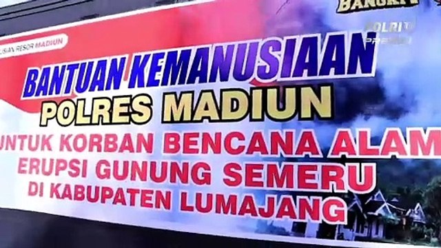 Polres Madiun Kirim Bantuan Kepada Korban Bencana Erupsi Gunung Semeru