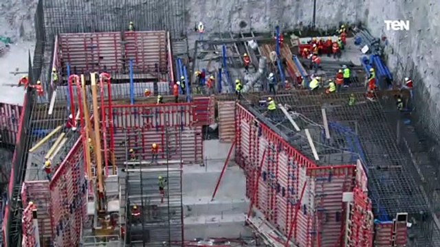 وزير الإسكان ووزير الطاقة التنزانى يتفقدان سير العمل بمشروع سد ومحطة جوليوس نيريري الكهرومائية