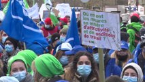 Près de 4.000 soignants manifestent à Bruxelles contre l'obligation vaccinale