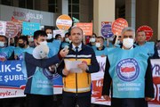 Sağlık-Sen üyesi sağlık çalışanları, Doğu Karadeniz'de bir günlük iş bırakma eylemi yaptı