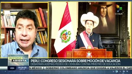 Congreso de Perú sesionará sobre moción de vacancia