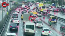İstanbul trafiğinde 'yağmur' etkisi: Yoğunluk yüzde 80'i aştı