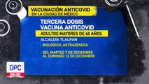 Inicia la aplicación de la tercera dosis de la vacuna antiCovid a adultos mayores