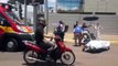 Homem de 38 anos fica ferido em acidente de trânsito na Rua São Paulo, em Cascavel