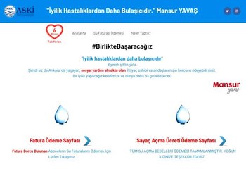 Ankara Büyükşehir Belediyesi, su faturalarını ödemekte zorlananlar için yardım kampanyası başlattı