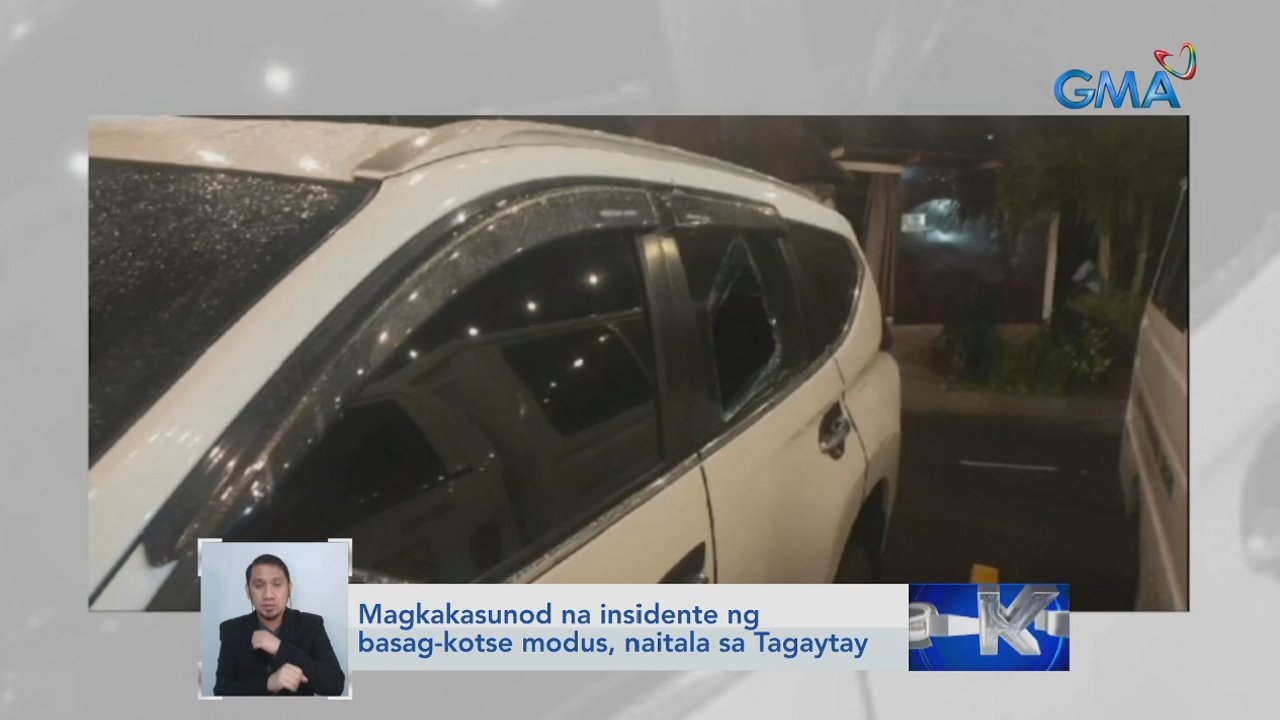 Magkakasunod na insidente ng basag-kotse modus, naitala sa Tagaytay | Saksi