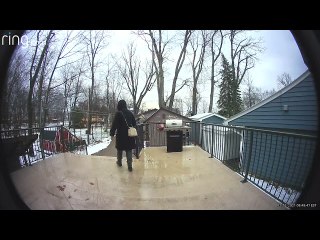 Slippery Steps From First Snowfall