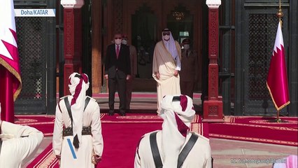 Erdoğan Katar’da Törenle Karşılandı