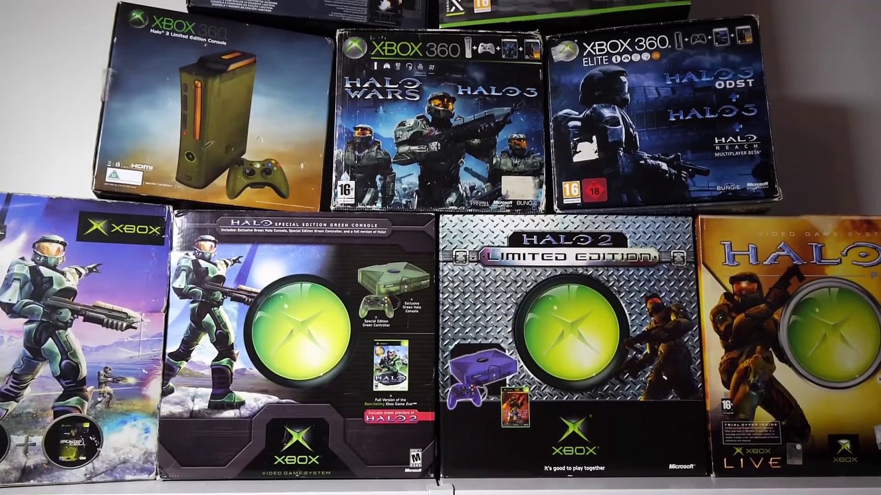Xbox HALO Consoles Unboxing (All Generations)