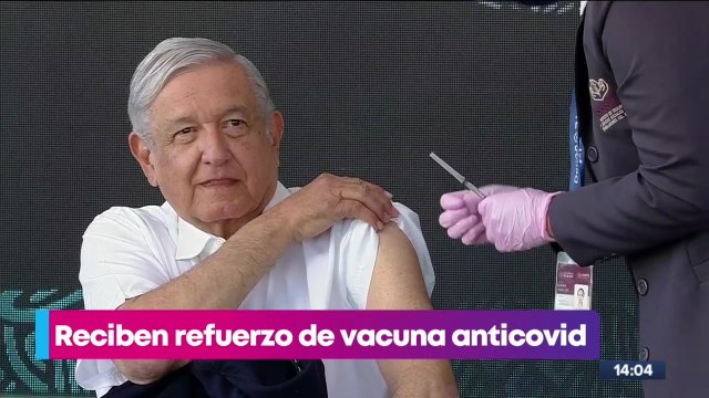 López Obrador y miembros de su gabinete reciben refuerzo de vacuna antiCovid
