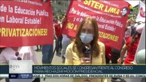 Ciudadanos peruanos rechazan pedido de vacancia contra presidente Pedro Castillo