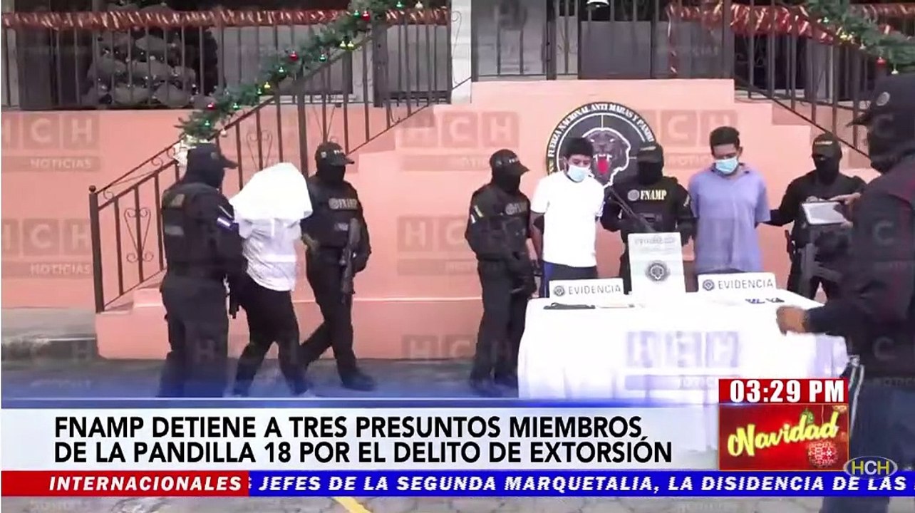 ¡Sacan de circulación a presuntos extorsionadores de la 18 en la capital!
