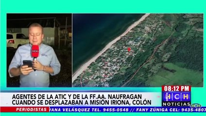 Agentes de la ATIC y de la FFAA naufragan cuando se desplazaban a misión en Iriona, Colón