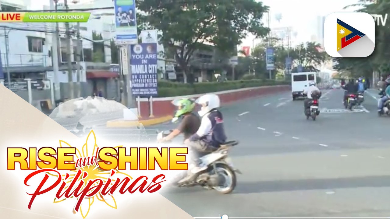 CHIKA ON THE ROAD: Mga kapulisan, nakabantay sa kaayusan at trapiko sa Welcome Rotonda dahil sa BBM-Sara Caravan; no contact apprehension, patuloy na ipinapatupad sa lungsod ng Maynila