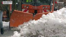 شاهد: الثلوج في بلدان وسط أوروبا تتسبب في تعطيل حركة المرور