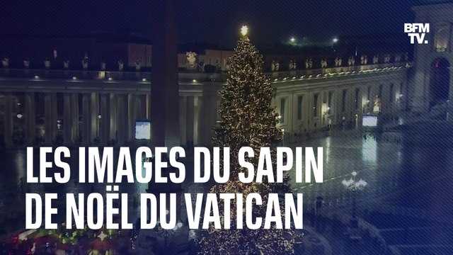 Les images de l'illumination du sapin de Noël du Vatican