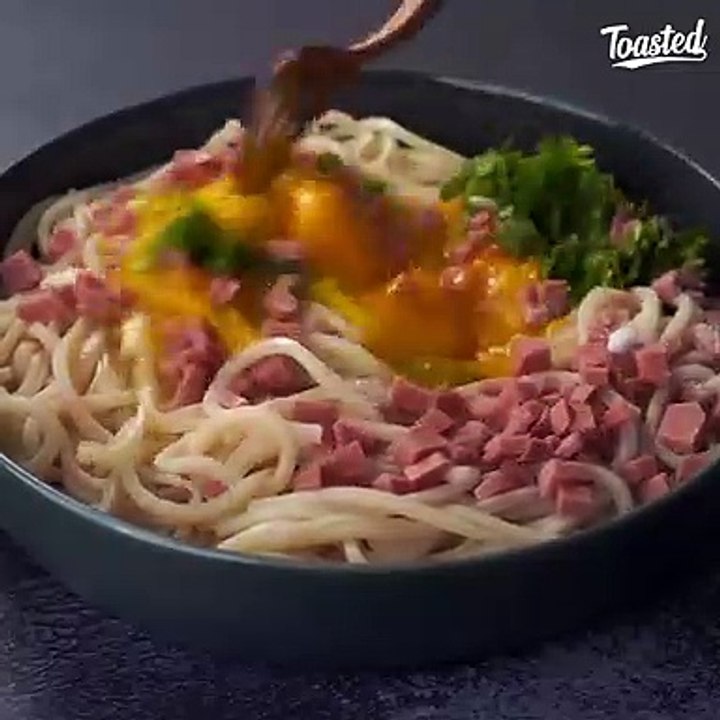 Cook the Spaghetti and Eggs this way the result is amazing and delicious! Toasted