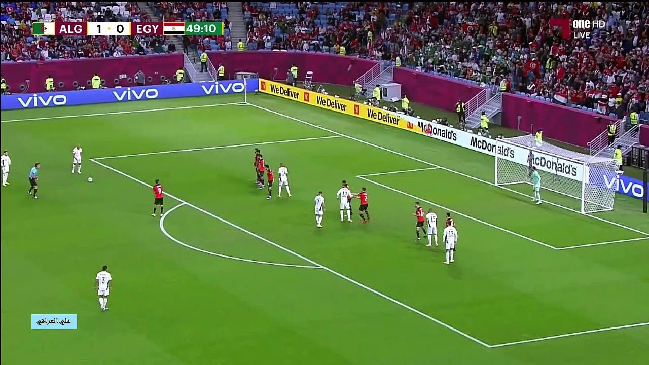 الشوط الثاني مباراة مصر والجزائر بطولة كأس العرب 7-12-201