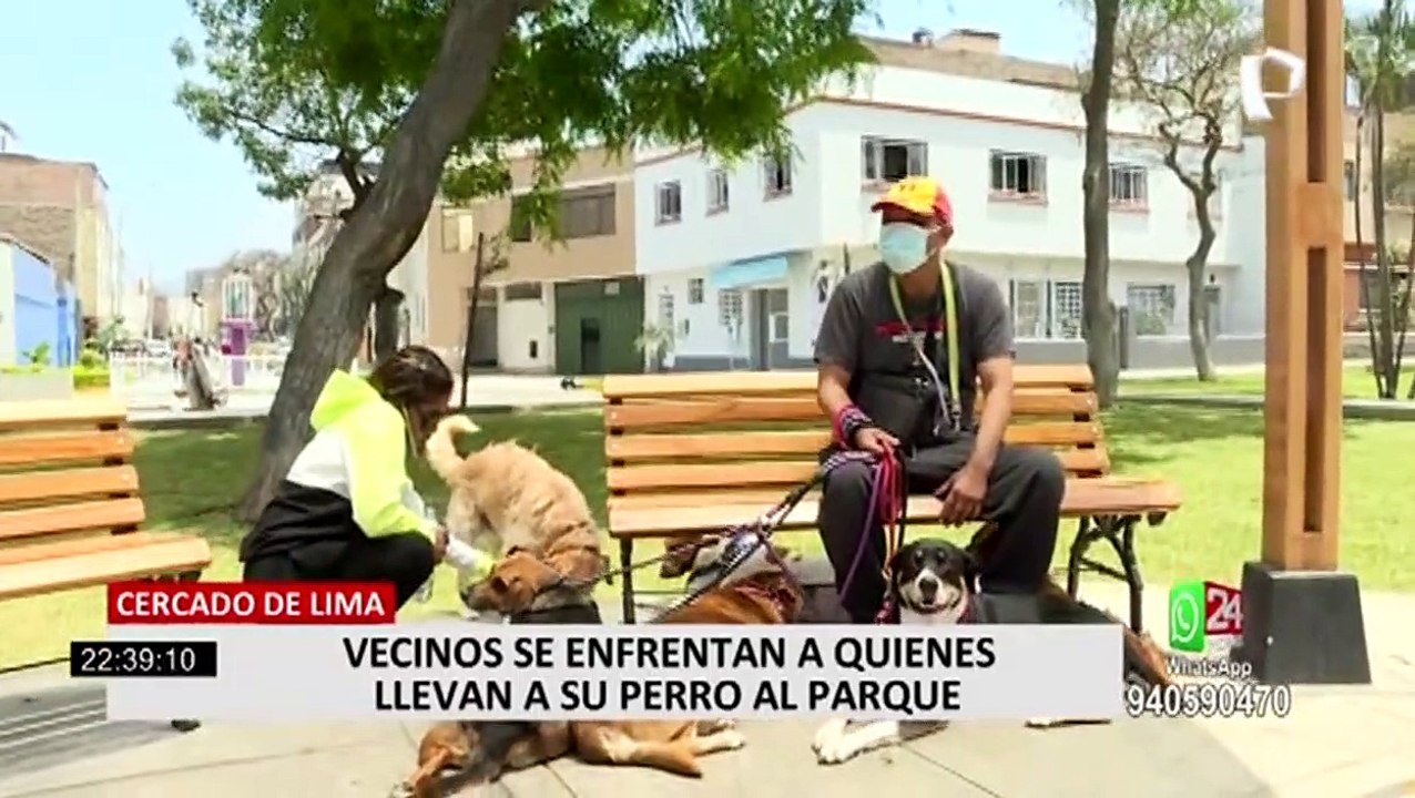 Cercado de Lima: vecinos se enfrentan a quienes llevan a su perro al parque