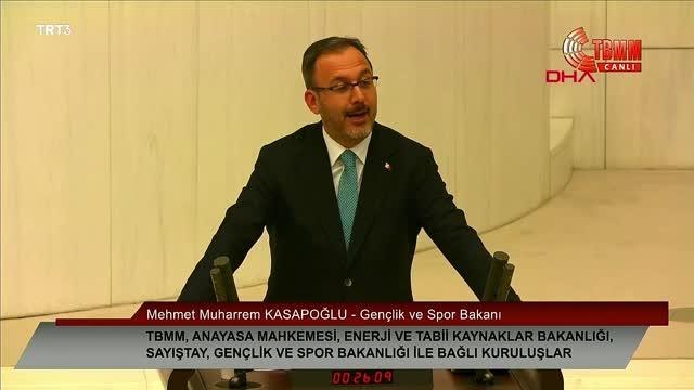 Son dakika haber: SPOR Bakan Kasapoğlu, milli sporcuları tüm milletvekillerine alkışlattı