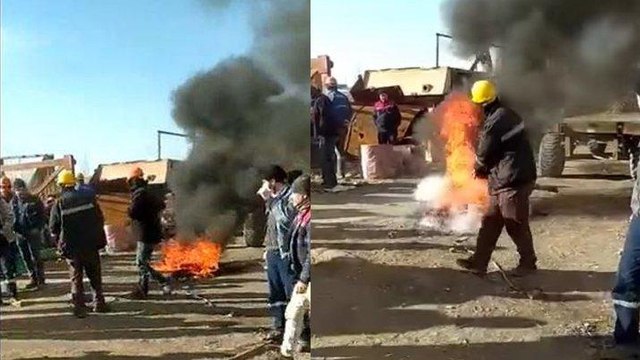 Afşin Termik Santrali'nde maaşını alamayan işçiler eylem başlattı