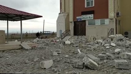 Fırtına, minarenin yıkılmasına neden oldu