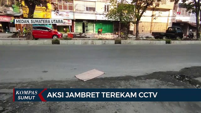 Aksi Pelaku Jambret di Medan Terekam CCTV