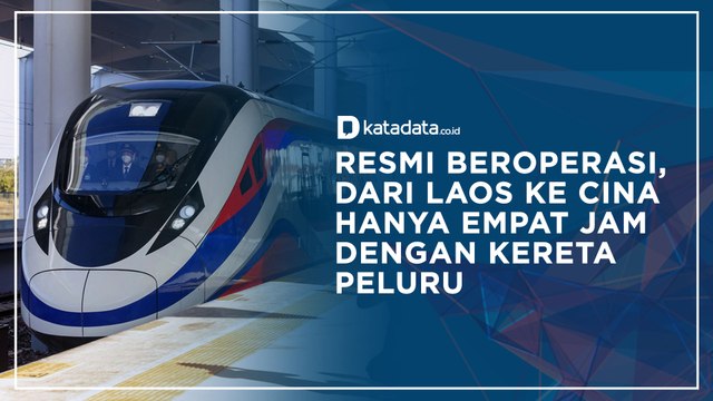 Resmi Beroperasi, Dari Laos ke Cina Hanya Empat Jam dengan Kereta Peluru I Katadata Indonesia