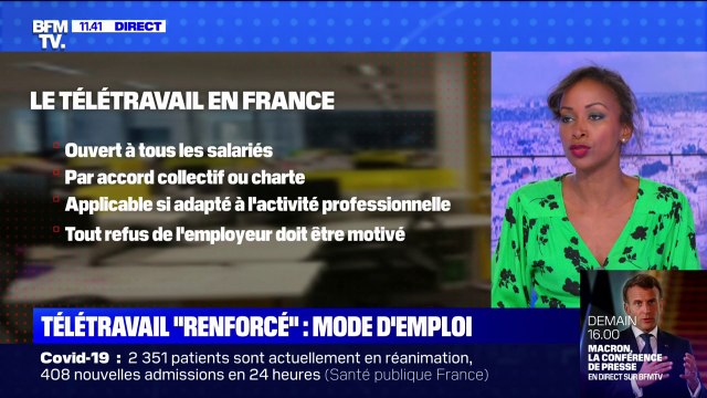 Télétravail renforcé : quelles sont les règles ? BFMTV répond à vos questions