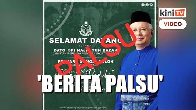Poster 'Selamat datang Najib ke Penjara Sungai Buloh' palsu
