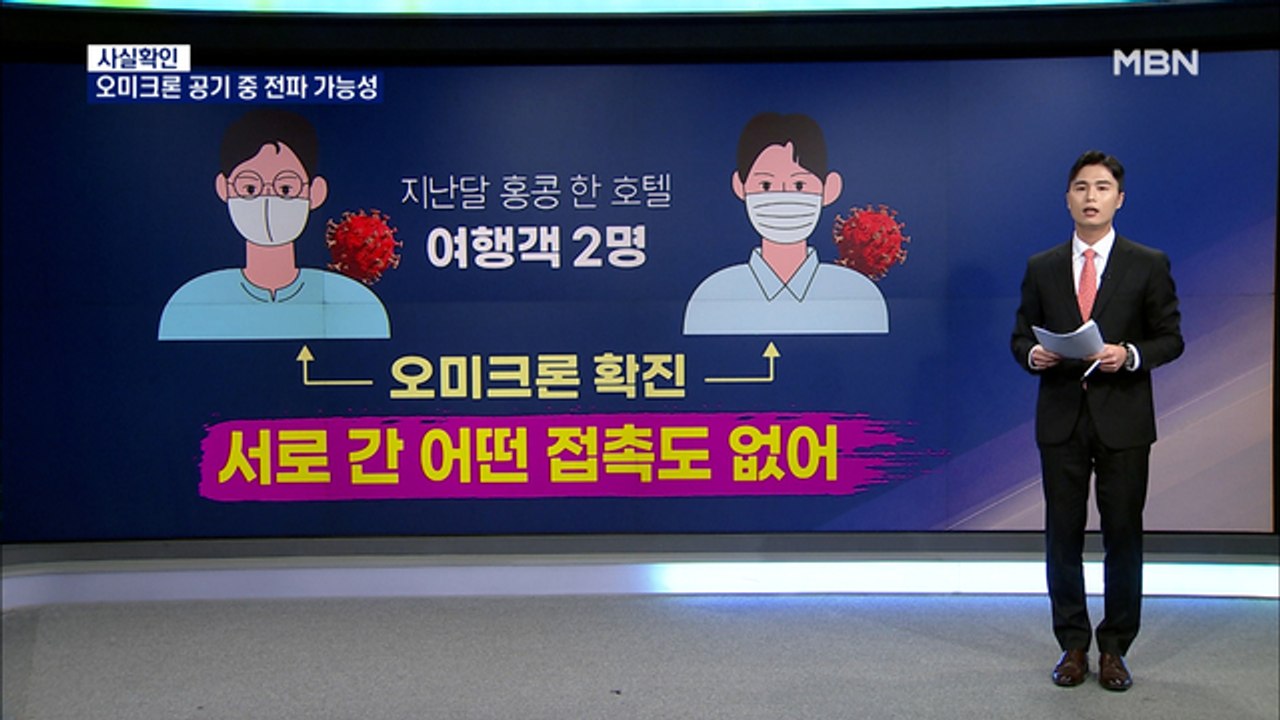 [사실확인] 오미크론 변이, 공기 중 전파 가능성 있나?