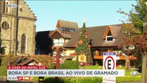 Clima natalino no Bora SP. Joel Datena mostra a decoração do Natal Luz, em Gramado, enquanto Igor Calian mostra a Villa de Natal, no Parque Villa-Lobos.