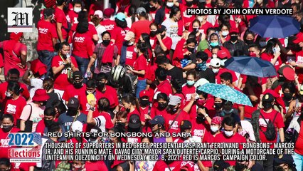 LOOK: 'Red shirts' for Bongbong and Sara