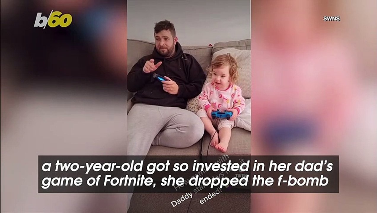 Watch the Hilarious Moment a Two-year-Old Dropped the F-bomb After Losing a Game of Fortnite With Her Dad
