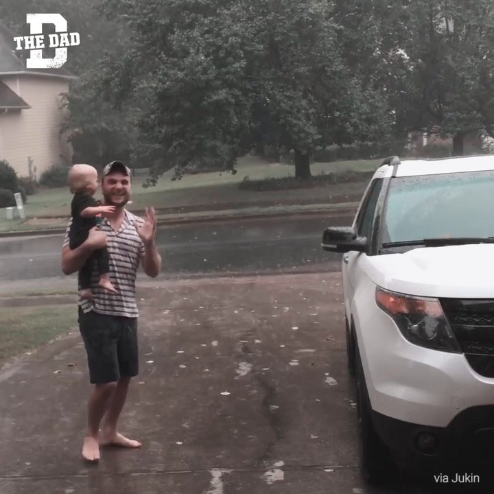 Db - Dad Takes Son In Rain