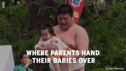Nakizumo Is A Baby Crying Tradition In Japan With Sumo…