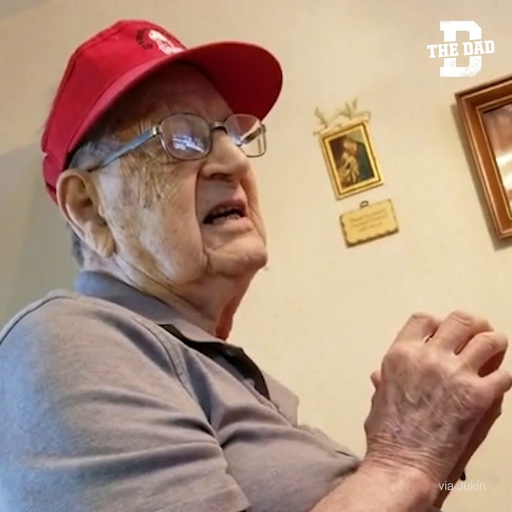 99 Year Old Dad Laughs at Joke