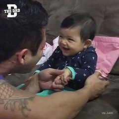 Baby Scares Dad