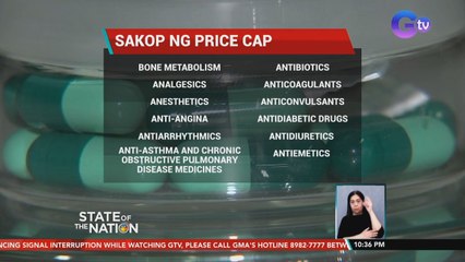Mga gamot na sakop ng price cap, nadagdagan pa | SONA