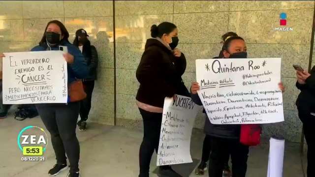 Protestan en el AICM por falta de medicamentos oncológicos