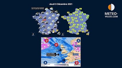 previsions météo du mecredi 8 décembre 2021