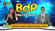 Congreso rechaza admitir moción de vacancia presidencial contra Pedro Castillo