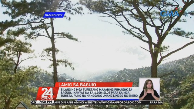 Mga turista sa Baguio, dagsa ngayong holiday; Temperatura ng lungsod, bumaba hanggang 11°C | 24 Oras