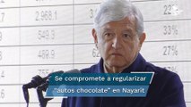 AMLO anuncia regularización de “autos chocolate” ahora en Nayarit