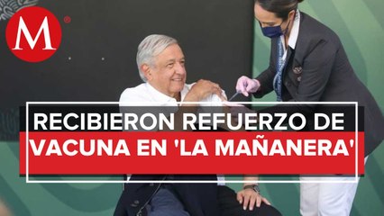 AMLO y su gabinete se vacunaron hoy con el refuerzo contra el covid-19