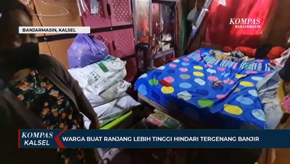 Banjir Masuk dalam Rumah, Warga Banjarmasin Buat Ranjang Lebih Tinggi