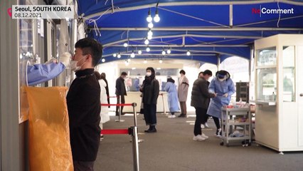 شاهد: مع زيادة الإصابات... سكان كوريا الجنوبية يلجأون لاختبارات كوفيد-19